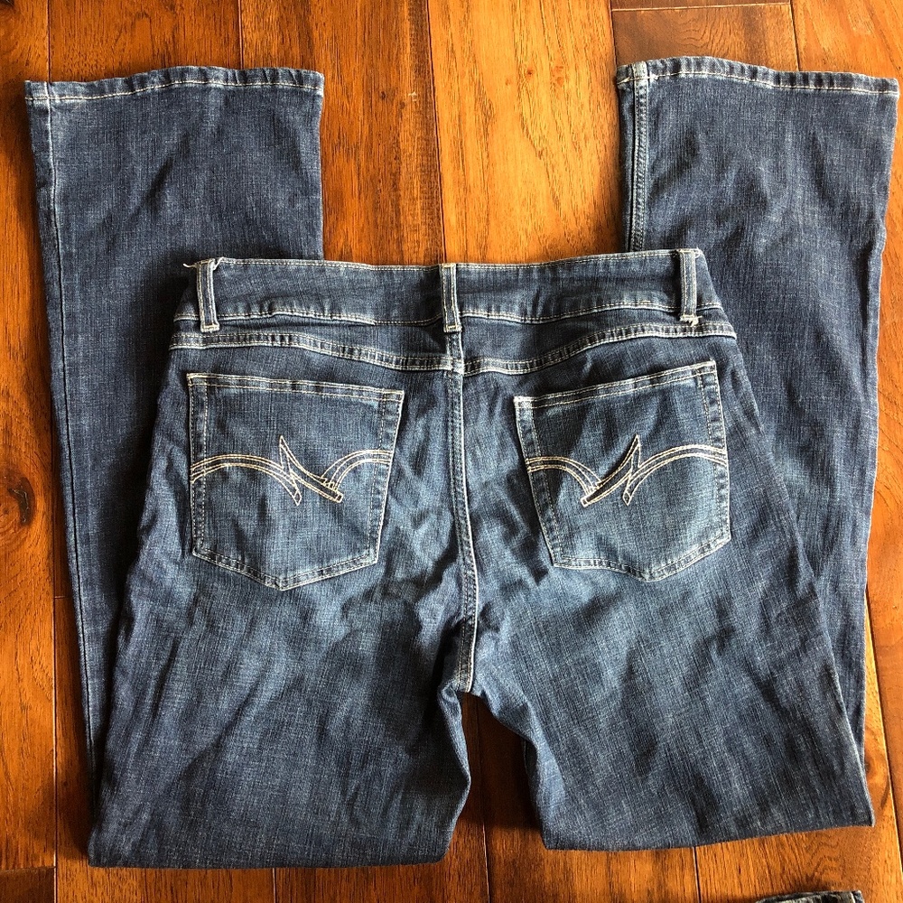 2 Pairs of Wrangler Essential Bootcut Jeans - size 11x32  - Like New